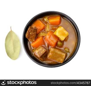 Beef Soup With Vegetables, Top View