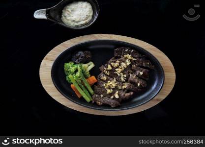 Beef steak in japanese style