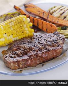 Beef Steak with Grilled Vegetables