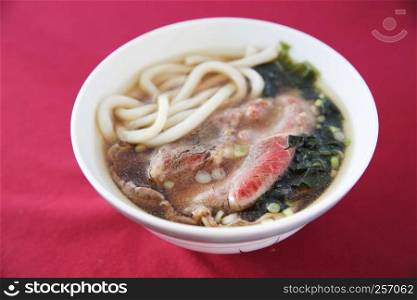 Beef Udon noodles