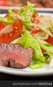 beef with fresh vegetable - tasty salad