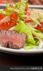 beef with fresh vegetable - tasty salad