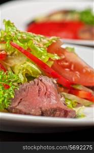 beef with fresh vegetable - tasty salad