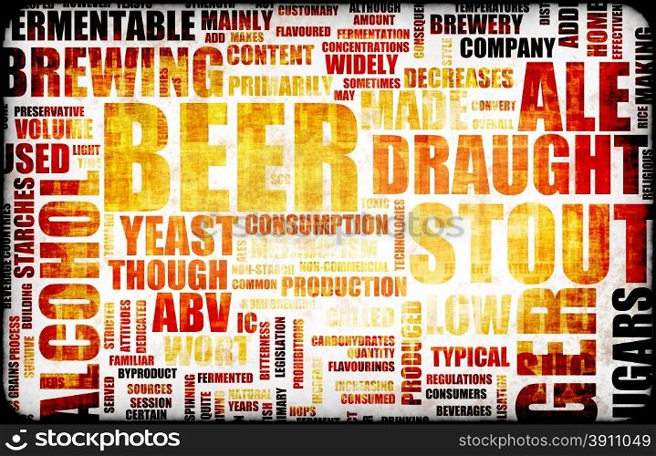 Beer. Beer Related Text Design Element as Background
