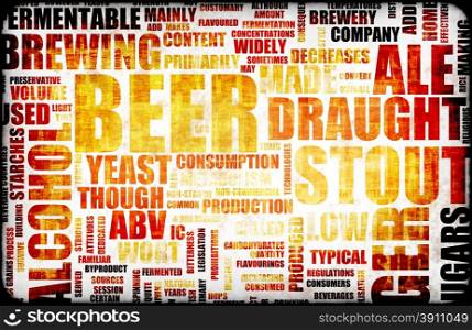 Beer. Beer Related Text Design Element as Background