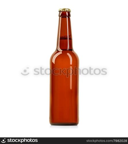 Beer bottle, isolated.