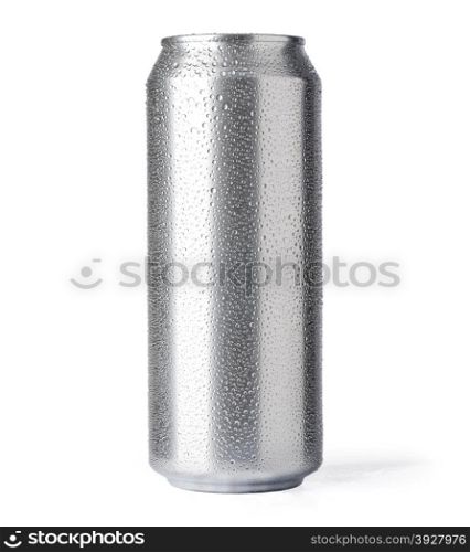 beer can isolated on white background with clipping path