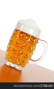 Beer glass isolated on the white background