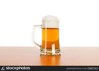 Beer glass isolated on the white background