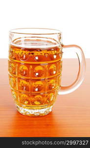 Beer glass isolated on the white background