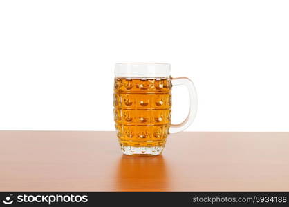 Beer glass isolated on the white background