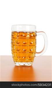 Beer glass isolated on the white background