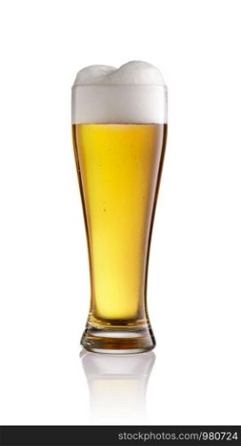 Beer glass isolated on white background