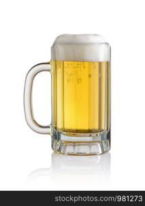 Beer glass isolated on white background