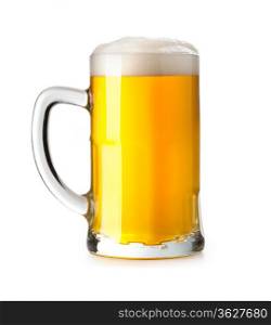 Beer glass on a white background.
