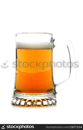 Beer glasses isolated on the white background