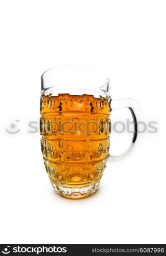 Beer glasses isolated on the white background