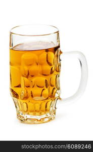 Beer glasses isolated on the white background