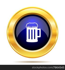 Beer icon. Internet button on white background.