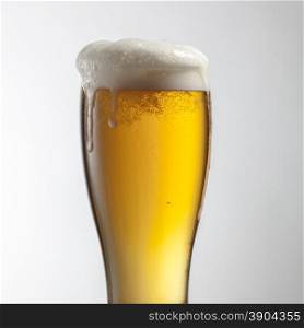 Beer in glass isolated on white background. Beer in glass isolated on white