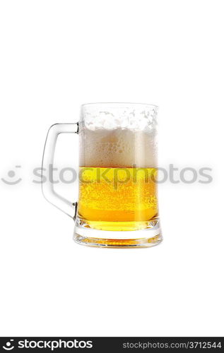 beer in mug close up