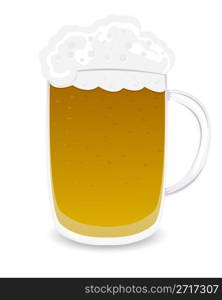 Beer mug, isolated object over white background