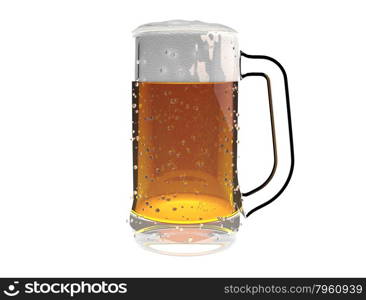 Beer mug isolated on a white background (3D Render)