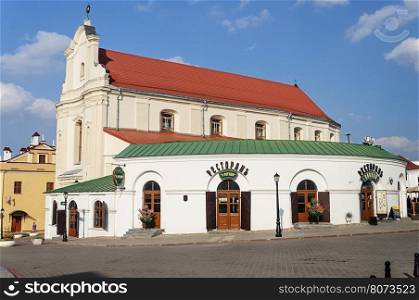 "Beer restaurant "At City Hall" in the old center of Minsk, Belarus"