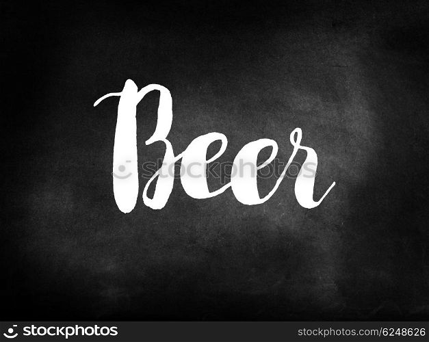 Beer written on a blackboard