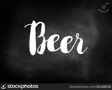 Beer written on a blackboard