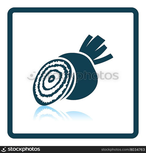 Beetroot icon. Shadow reflection design.