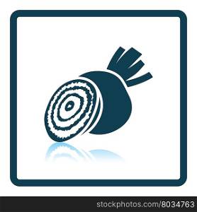 Beetroot icon. Shadow reflection design.