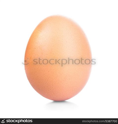 Beige egg isolated on a white background