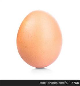 Beige egg isolated on a white background