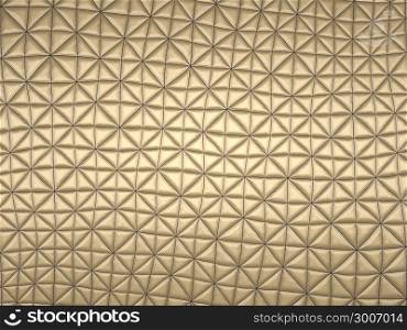 Beige fabric with triangle stitched pattern. Useful as background