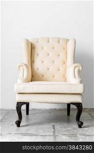 beige Retro Classic fabric style chair