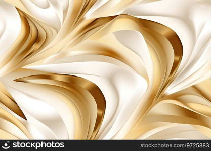 Beige seamless pattern with abstract waves. Applicable for fabric print, textile, wrapping paper, wallpaper. Beige background with golden splines. Repeatable texture. Generative AI. Beige seamless pattern with abstract waves. Applicable for fabric print, textile, wrapping paper, wallpaper. Beige background with golden splines. Repeatable texture. Generative AI.