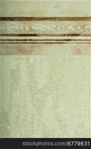 Beige wallpaper texture. Close up part of wallpaper