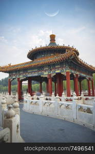 Beihai Park is an imperial garden to the north-west of the Forbidden City in Beijing.