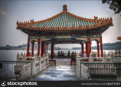 Beihai Park is the imperial garden to the north-west of the Forbidden City in Beijing. China. Beihai Park