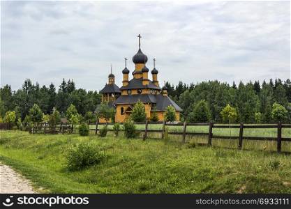 Belarus, Minsk region, Dudutki - 11.07.2017: Temple of the Holy Prophet John the Baptist