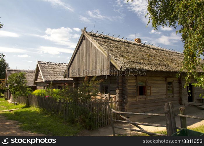 Belarus village of the 18th century wooden