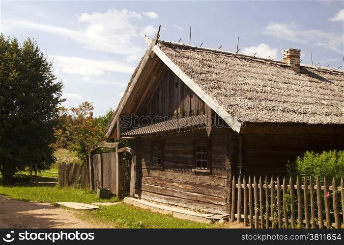 Belarus village of the 18th century wooden