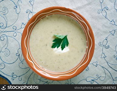 Belarusian soup with mushrooms polivka