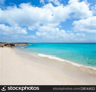 Belearic Formentera Escalo beach white sand and turquoise water