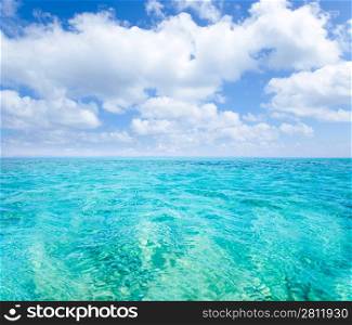 Belearic islands turquoise sea under summer blue sky in tropical beach