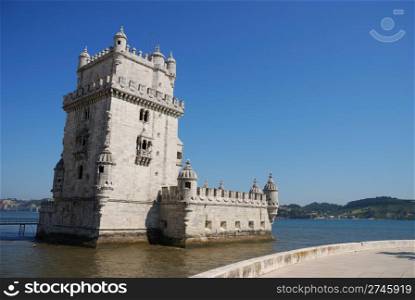 Belem Tower, one the most famous landmark in the city of Lisbon (Portugal)