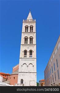 Belfry of an old church in the Mediterranean