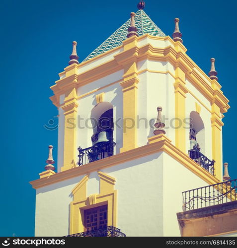 Belfry of the Medieval Catholic Church in Spain, Instagram Effect