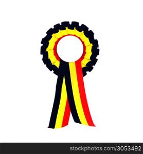 belgium country flag ribbon symbol black yellow red